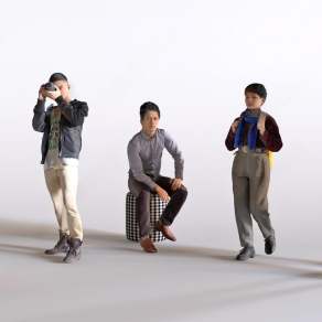 现代多人模型3D模型下载